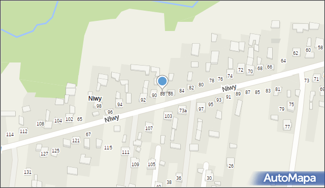 Bęczków, Niwy, 88, mapa Bęczków