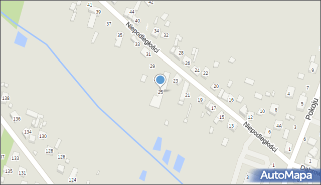 Będzin, Niepodległości, 25, mapa Będzin