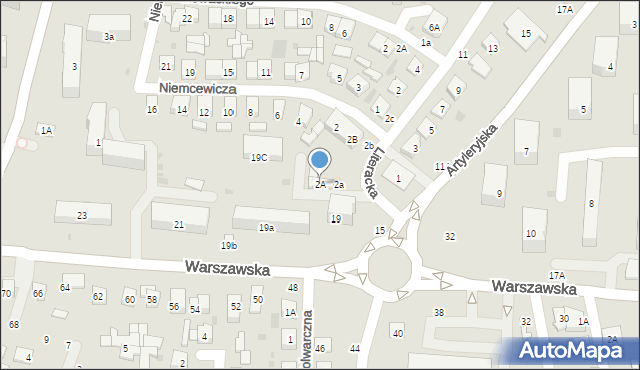 Biała Podlaska, Niemcewicza Juliana Ursyna, 2A, mapa Białej Podlaskiej