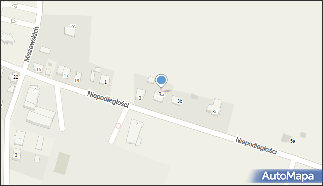 Białyszewo, Niepodległości, 3a, mapa Białyszewo