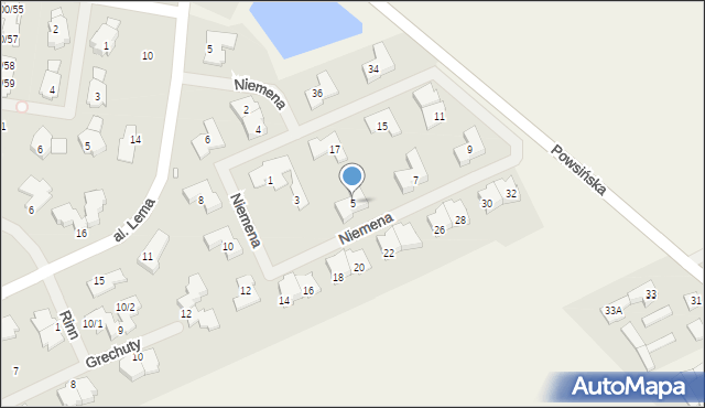 Bielawa, Niemena Czesława, 5, mapa Bielawa