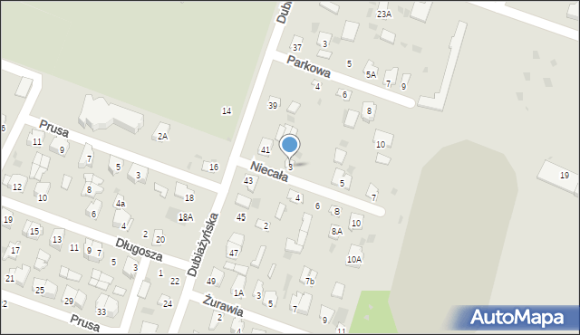 Bielsk Podlaski, Niecała, 3, mapa Bielsk Podlaski