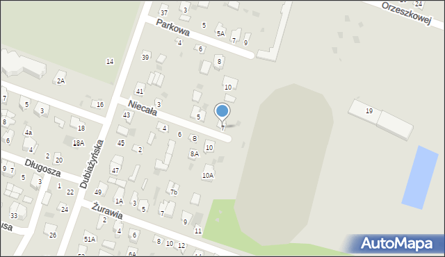 Bielsk Podlaski, Niecała, 7, mapa Bielsk Podlaski