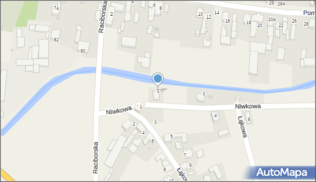 Bieńkowice, Niwkowa, 1, mapa Bieńkowice