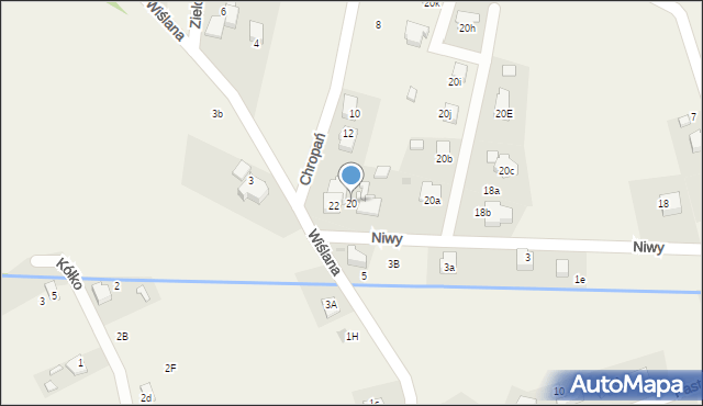 Brzezinka, Niwy, 20, mapa Brzezinka