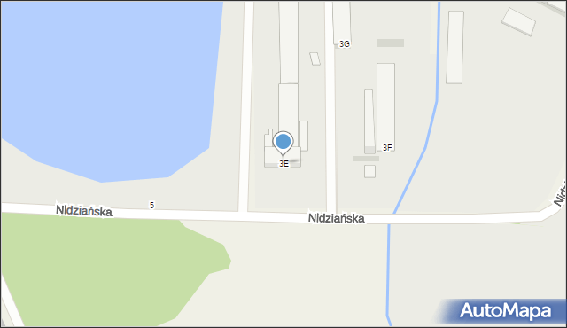 Brzeziny, Nidziańska, 3E, mapa Brzeziny