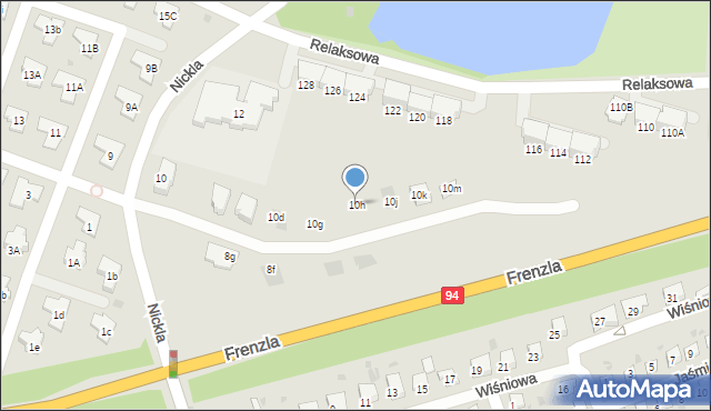 Bytom, Nickla Józefa, 10h, mapa Bytomia