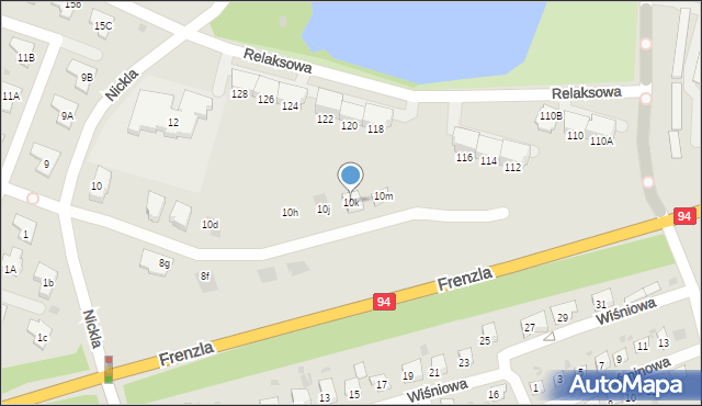 Bytom, Nickla Józefa, 10k, mapa Bytomia