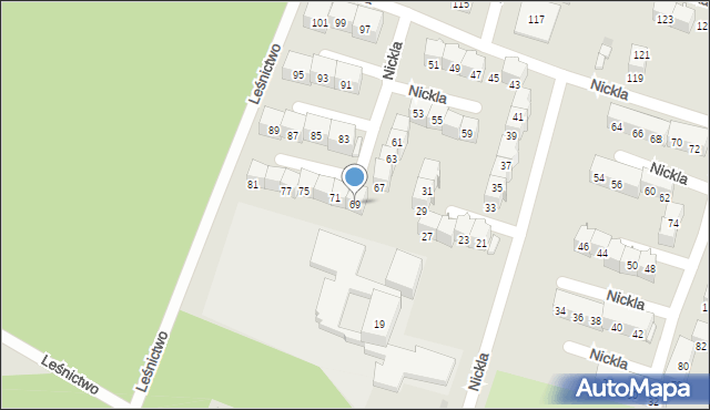 Bytom, Nickla Józefa, 69, mapa Bytomia