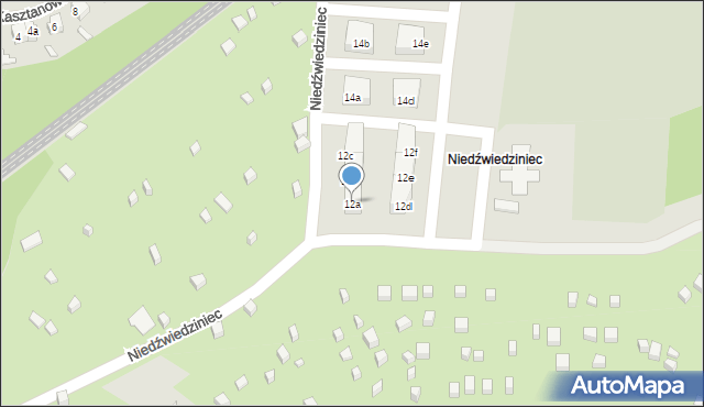 Chorzów, Niedźwiedziniec, 12a, mapa Chorzów