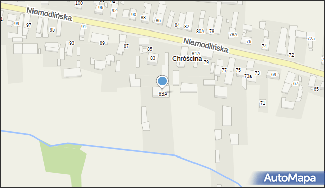 Chróścina, Niemodlińska, 83A, mapa Chróścina