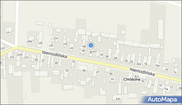 Chróścina, Niemodlińska, 92, mapa Chróścina
