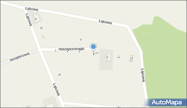 Chwalęcice, Niezapominajki, 8, mapa Chwalęcice