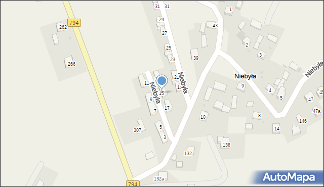 Cianowice, Niebyła, 15, mapa Cianowice