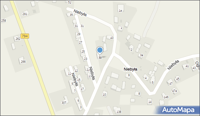 Cianowice, Niebyła, 39, mapa Cianowice