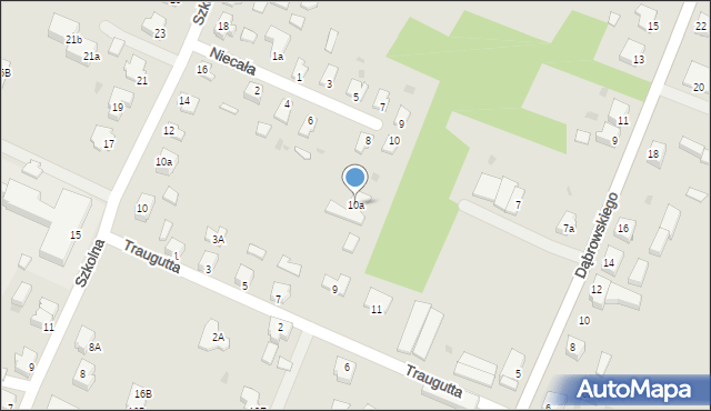 Cybinka, Niecała, 10a, mapa Cybinka