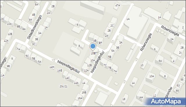 Czeladź, Niepodległości, 10B, mapa Czeladź
