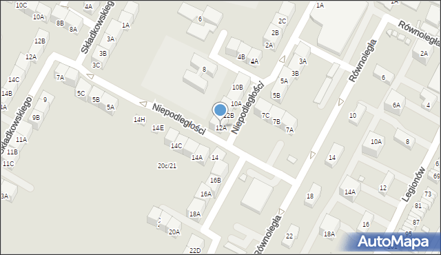 Czeladź, Niepodległości, 12A, mapa Czeladź