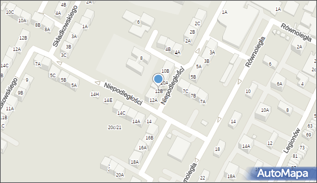 Czeladź, Niepodległości, 12B, mapa Czeladź