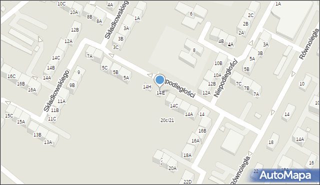 Czeladź, Niepodległości, 14E, mapa Czeladź