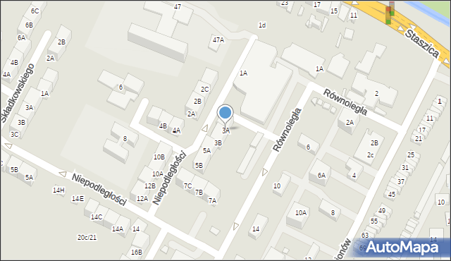 Czeladź, Niepodległości, 3A, mapa Czeladź