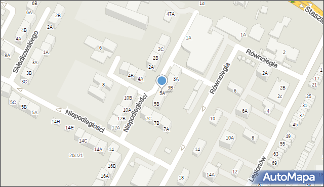 Czeladź, Niepodległości, 5A, mapa Czeladź