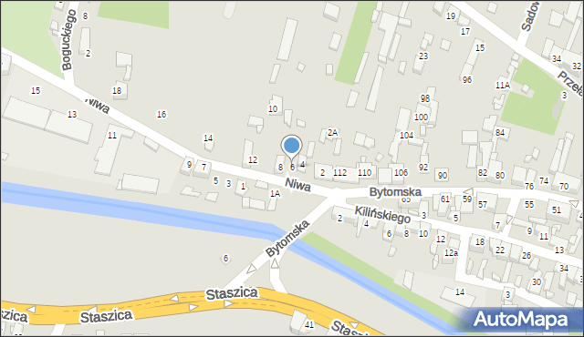 Czeladź, Niwa, 6, mapa Czeladź