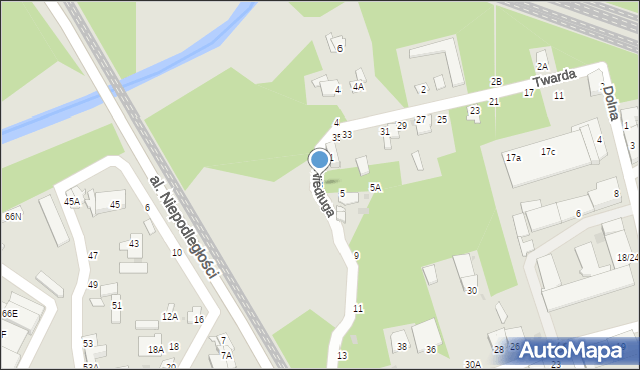 Częstochowa, Niedługa, 3, mapa Częstochowy