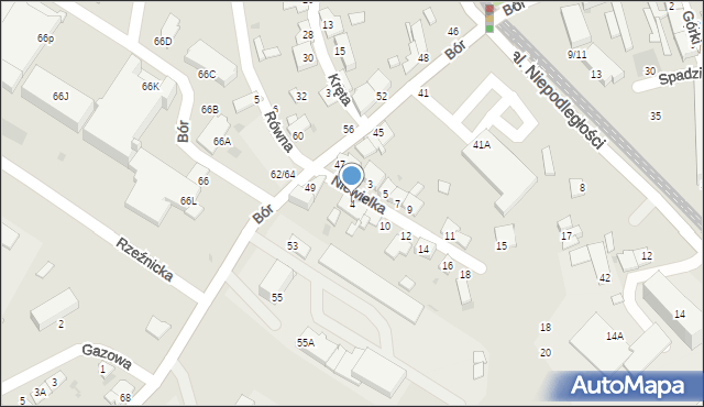 Częstochowa, Niewielka, 4, mapa Częstochowy