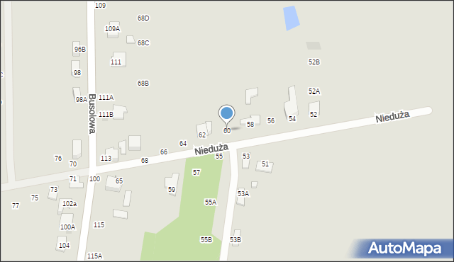 Częstochowa, Nieduża, 60, mapa Częstochowy