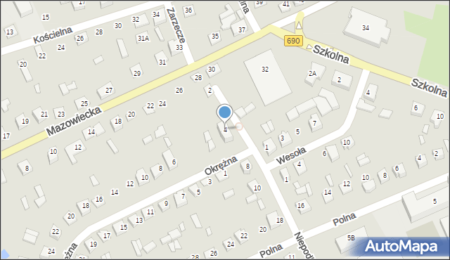 Czyżew, Niepodległości, 4, mapa Czyżew