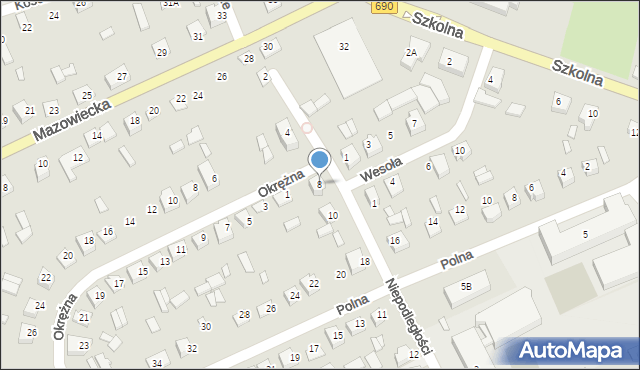 Czyżew, Niepodległości, 8, mapa Czyżew