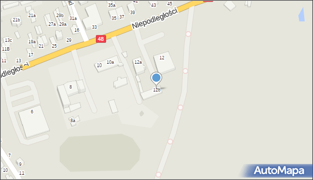 Dęblin, Niepodległości, 12b, mapa Dęblin