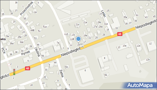 Dęblin, Niepodległości, 13, mapa Dęblin