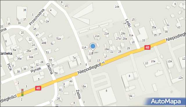 Dęblin, Niepodległości, 13a, mapa Dęblin