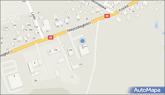 Dęblin, Niepodległości, 14, mapa Dęblin