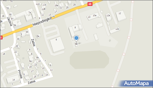 Dęblin, Niepodległości, 8a, mapa Dęblin