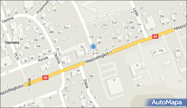 Dęblin, Niepodległości, 9, mapa Dęblin