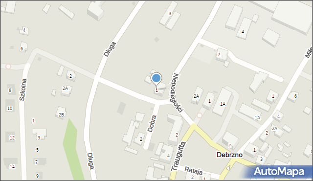 Debrzno, Niepodległości, 1, mapa Debrzno