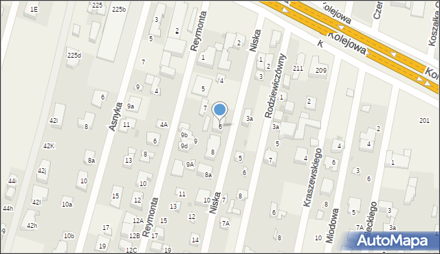 Dziekanów Leśny, Niska, 6, mapa Dziekanów Leśny