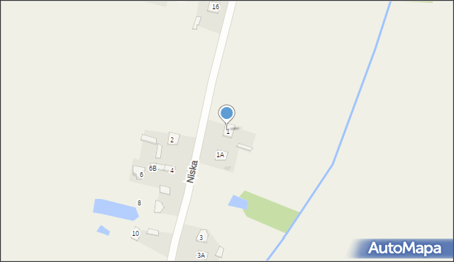 Gąsocin, Niska, 1, mapa Gąsocin