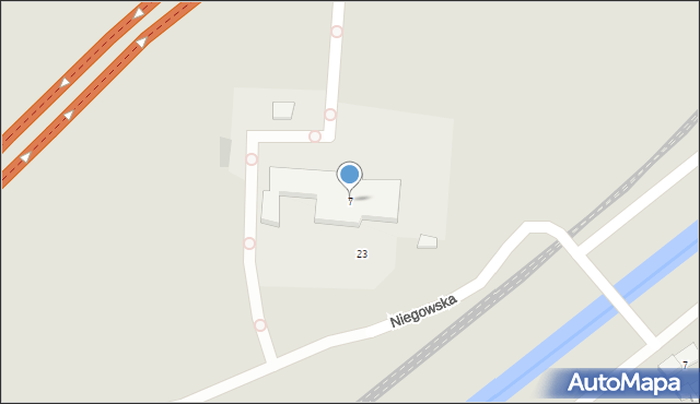 Gdańsk, Niegowska, 7, mapa Gdańska