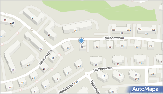Gdańsk, Nieborowska, 35, mapa Gdańska