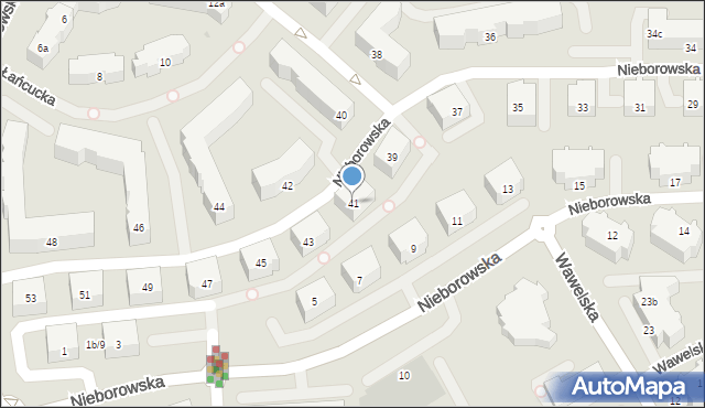 Gdańsk, Nieborowska, 41, mapa Gdańska