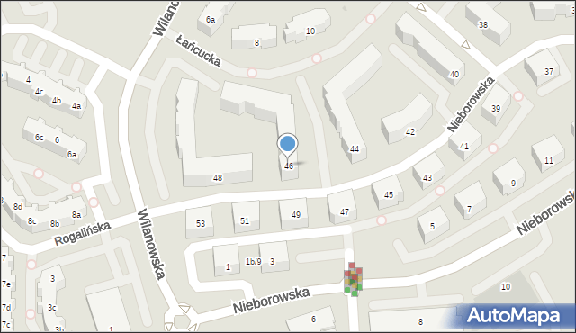 Gdańsk, Nieborowska, 46, mapa Gdańska