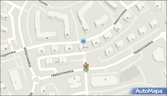 Gdańsk, Nieborowska, 47, mapa Gdańska