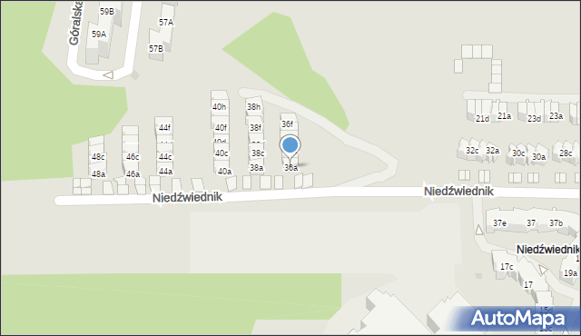 Gdańsk, Niedźwiednik, 36a, mapa Gdańska