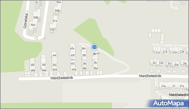 Gdańsk, Niedźwiednik, 36f, mapa Gdańska