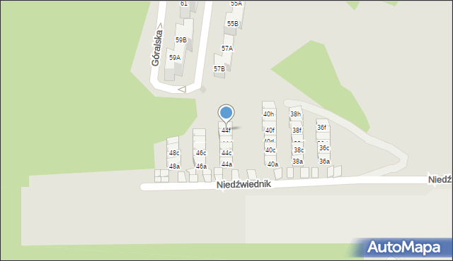 Gdańsk, Niedźwiednik, 44f, mapa Gdańska
