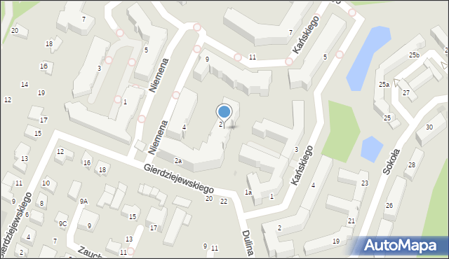 Gdynia, Niemena Czesława, 2c, mapa Gdyni